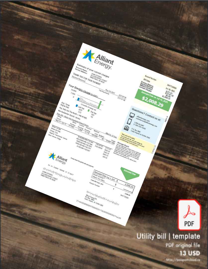 Utility bill | Albanian Power | Albania